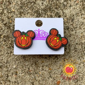 Mouse Pumpkin Stud Earrings