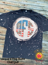 Load image into Gallery viewer, American Flag Bleached Monogram Tees
